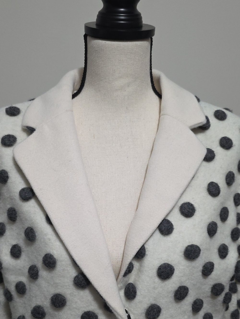 Modcloth Salient 3D Polks Dot Wool Blend Coat Jacket Medium - Picture 4 of 11